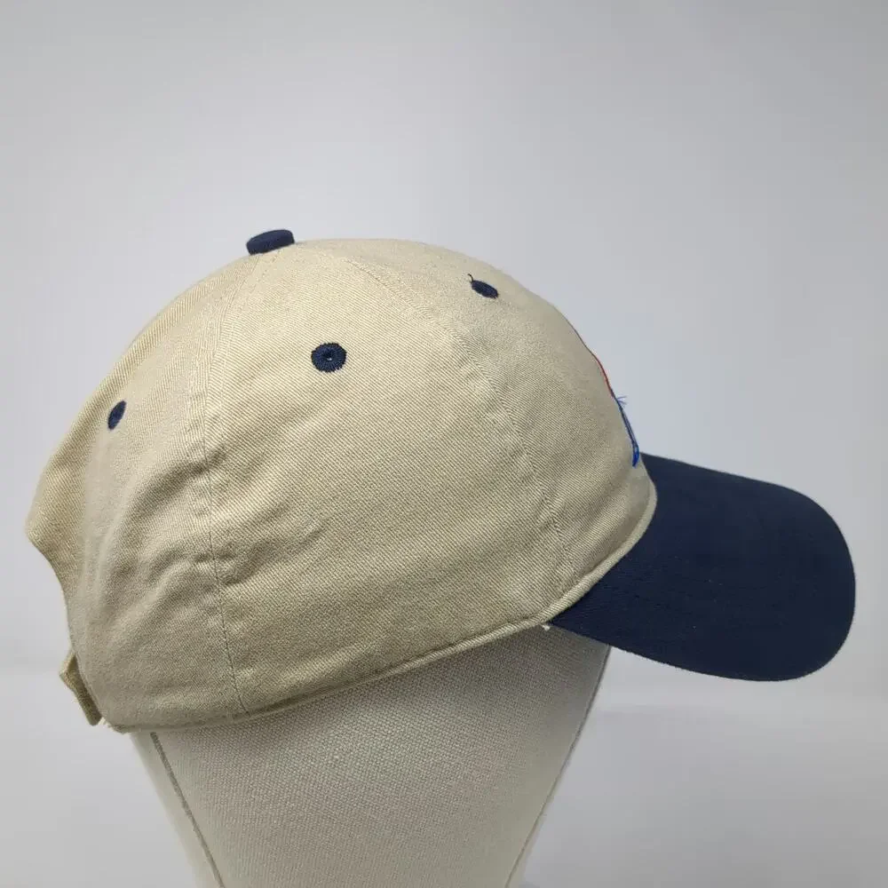Queensboro Shirt Company Baseball Cap Beige Blue One Size Hat Industrial Logo